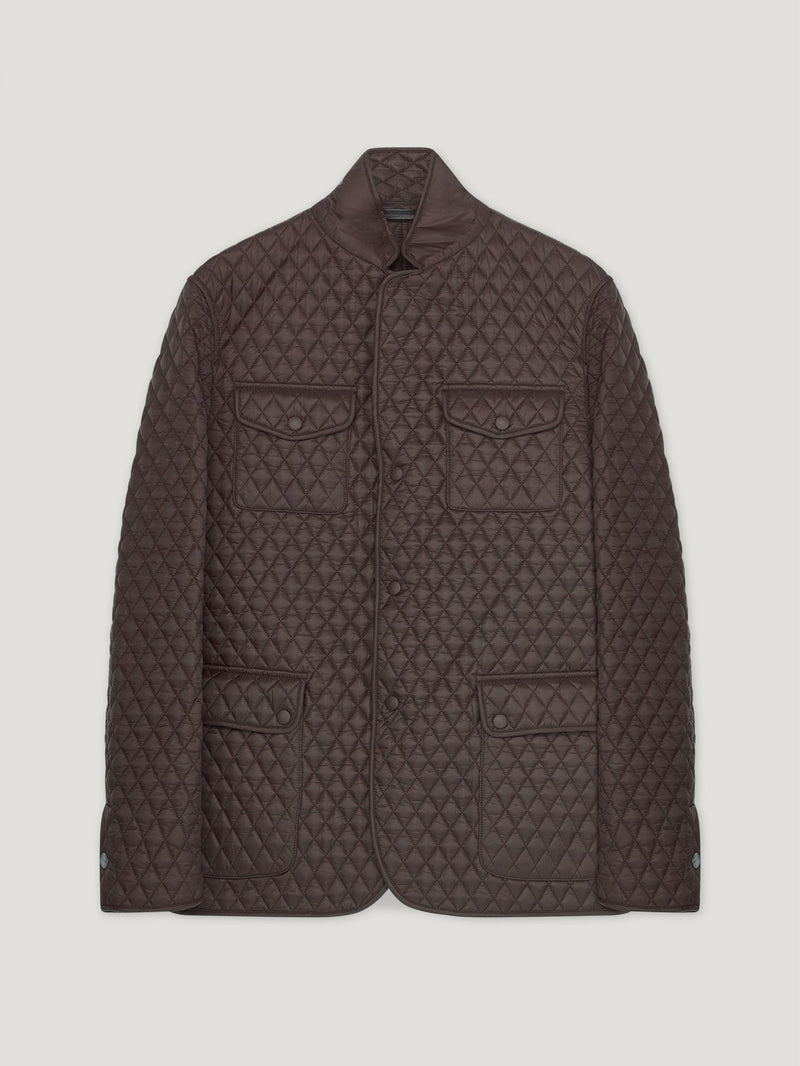 Brown Quilted Norfolk Jacket