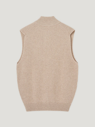 Natural Cashmere Driving Gilet