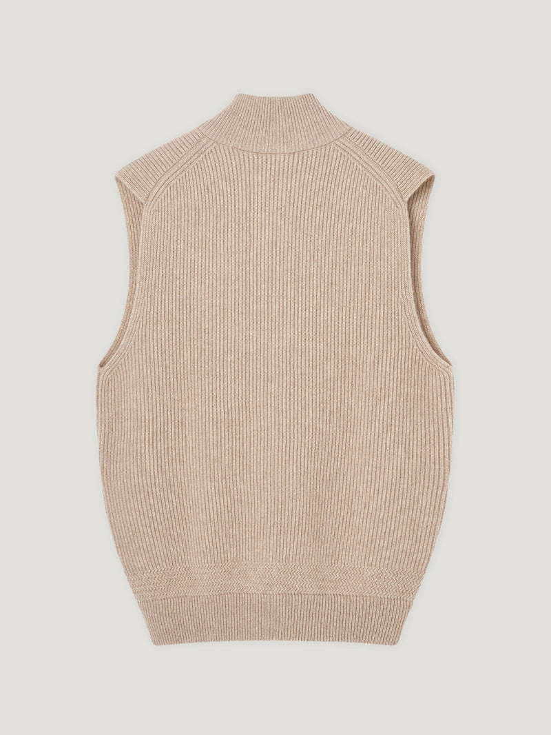 Natural Cashmere Driving Gilet