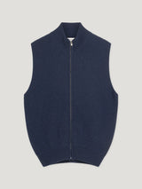 Denim Cashmere Driving Gilet