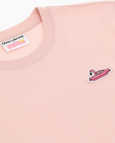 8JS x CHRIS LABROOY badge t-shirt - Dusty Pink