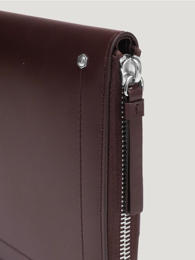 Burgundy Zip Around Travel Wallet