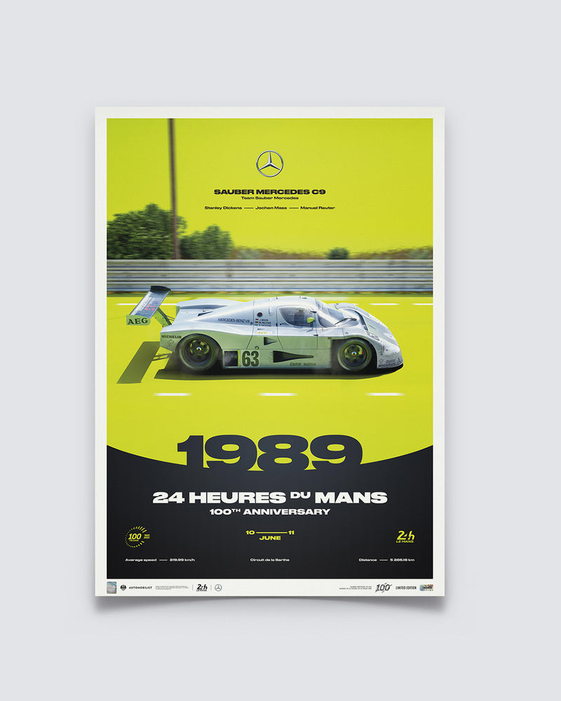 Sauber Mercedes C9 - 24H Le Mans - 100th Anniversary - 1989