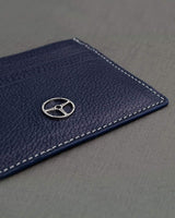 THE OUTLIERMAN card holders GLOBETROTTER - Full-grain Leather Six-Slot Card Holder - Blue