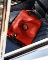GLOBETROTTER - Full-grain Leather Document Case - Red/Black
