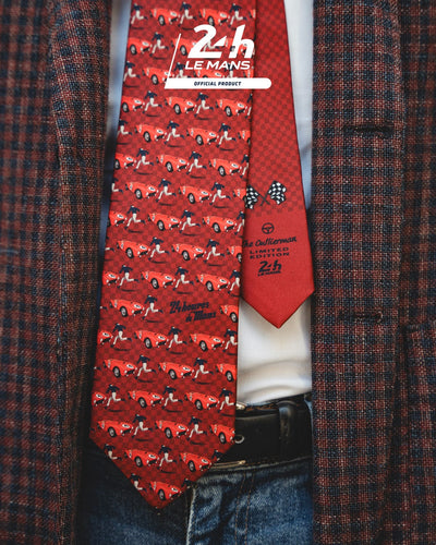 THE OUTLIERMAN ties START | 24 Hours of Le Mans - Silk Tie - Red