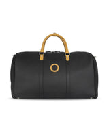 THE OUTLIERMAN weekenders GLOBETROTTER - Full-grain Leather Weekender Garment Bag - Black/Camel