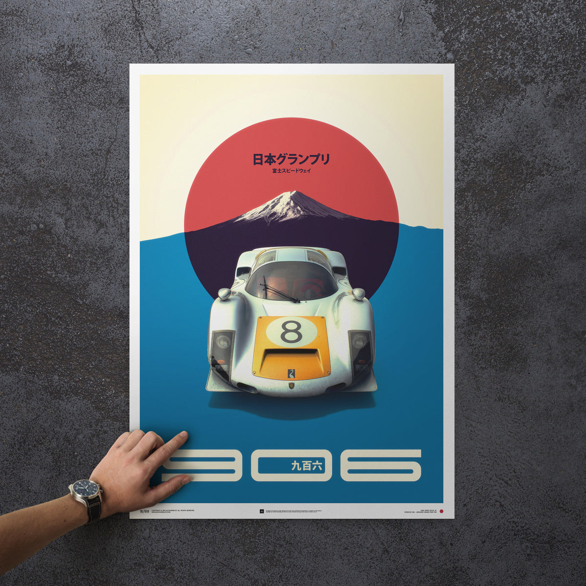 Porsche 906 - White - Japanese GP - 1967 - Poster