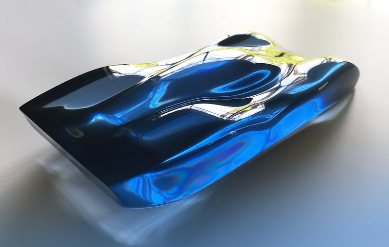 Dark Blue Transparent Ferrari 312P Sculpture