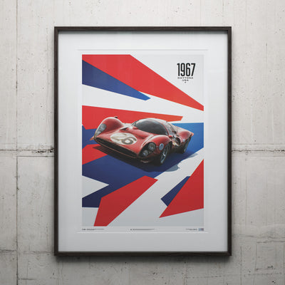 Ferrari 412P - Red - 24 Hours of Daytona - 1967 - Limited Poster