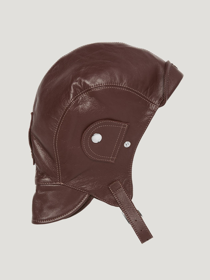 brown leather motorcycle helmet Leather Helmet – CD Shop