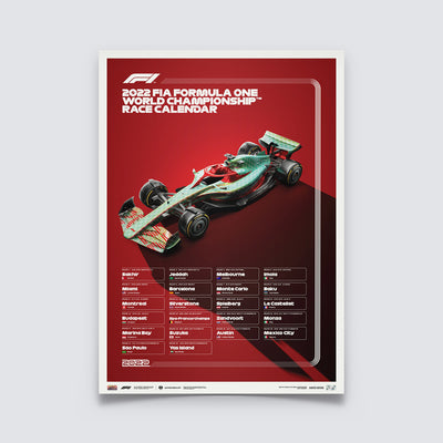 2022 FIA Formula 1 World Championship Race Calendar | Limited Edition