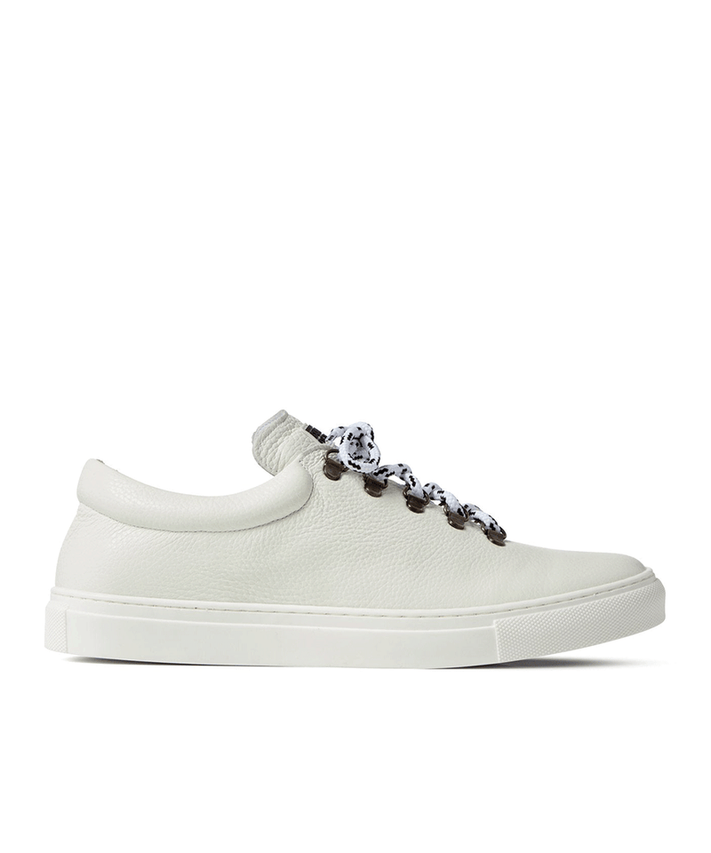 DRAKE White Leather Hiker Low