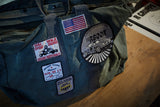 large Flyers Kit Bag Cart and Racing Patches