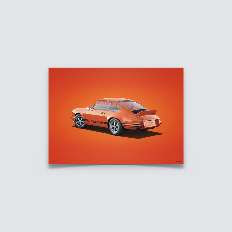 Porsche 911 RS - Tangerine - Colors of Speed Poster