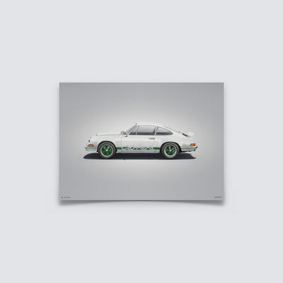 Porsche 911 RS - White - Colors of Speed Poster