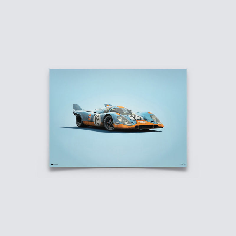 Porsche 917 - Gulf - 24h Le Mans - 1971 - Colors of Speed Poster
