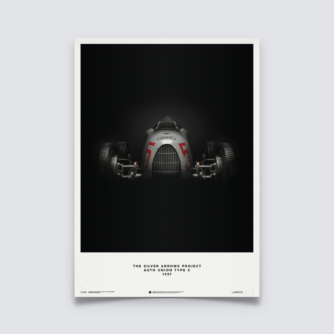 Auto Union Type C - Silver - 1937 - Poster