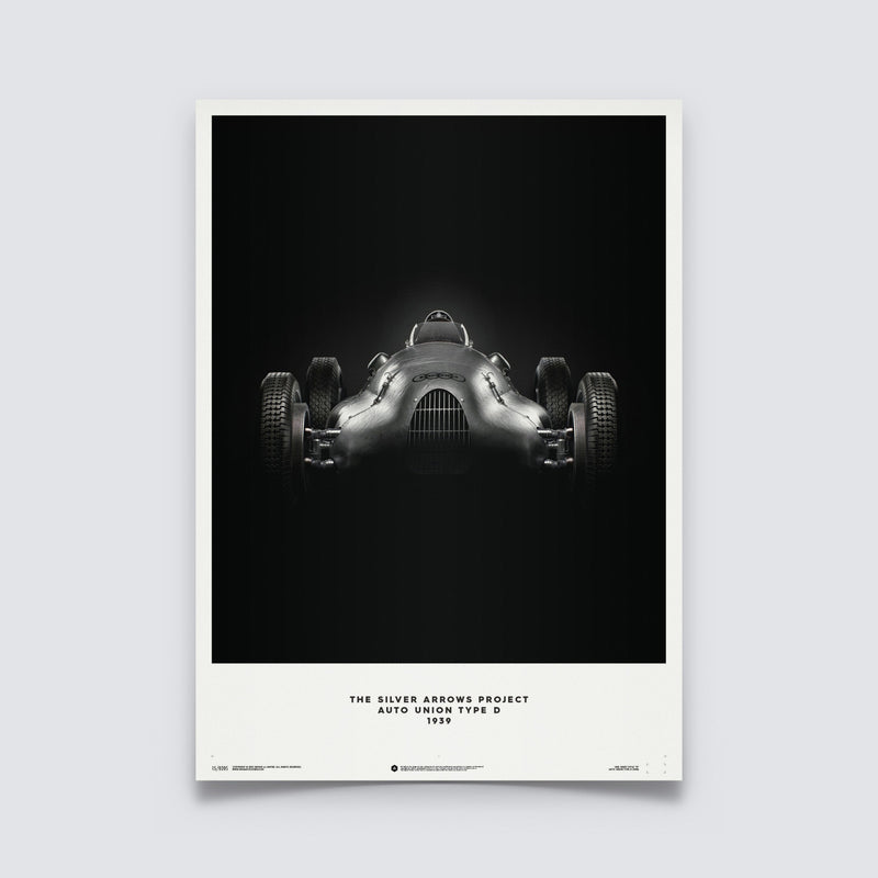 Auto Union Type D - Silver - 1939 - Poster