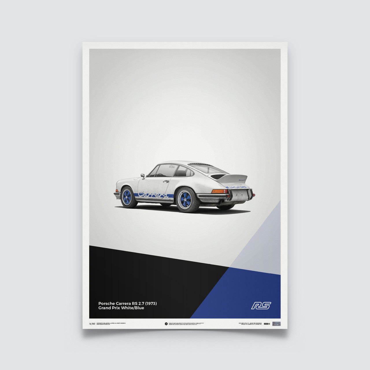 Porsche 911 RS - White - Limited Poster – CD Shop | Classic Driver