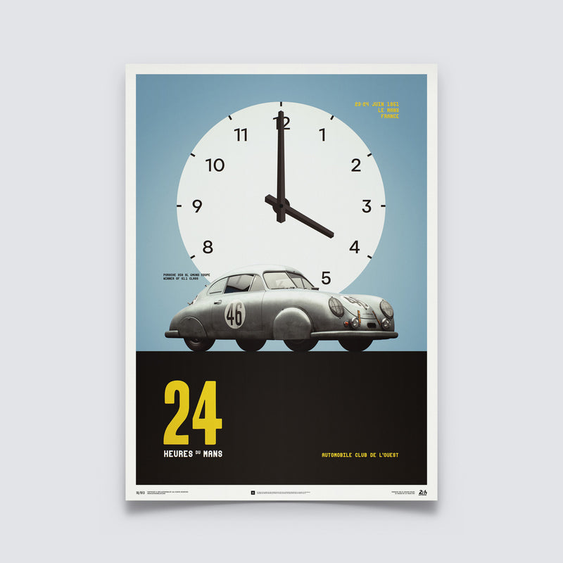 Porsche Gmund - Silver - 24h Le Mans - 1951 - Poster