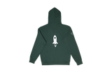 Zip Hooded Sweatshirt "Il Razzo" Verde Brinzio