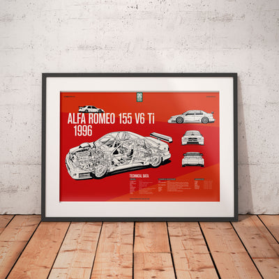 Poster AUTOMOBILSPORT #16 (2 sided) - Alfa Romeo 155 V6 Ti