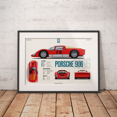 Poster AUTOMOBILSPORT #22 (2 sided) - Porsche 906