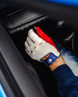 THE OUTLIERMAN gloves ARNAGE 24 Heures du Mans - Driving Gloves - Italy White/Racing Red/Tour de France Blue