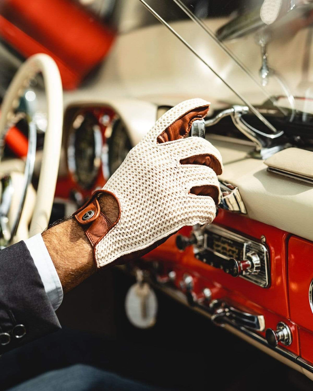 Heritage Stringback Driving Gloves Cognac CD Shop Classic