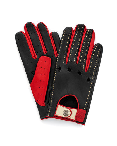 THE OUTLIERMAN gloves MULSANNE 24 Heures du Mans - Driving Gloves - Hyper Black/Racing Red/Italy White